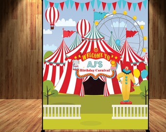 carnival backdrop etsy