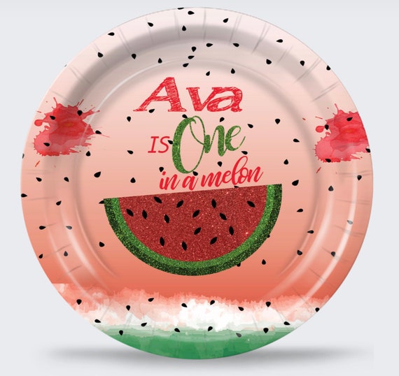 Download Party Favors Printed Theme Custom Paper Plates Party Dinner Plates Digital Dinner Plates One In A Melon Paper Party Supplies