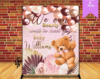 Bearly Wait Boho Chic / Bearly Wait Balloon Theme / Cumpleaños / Baby Shower Backdrop
