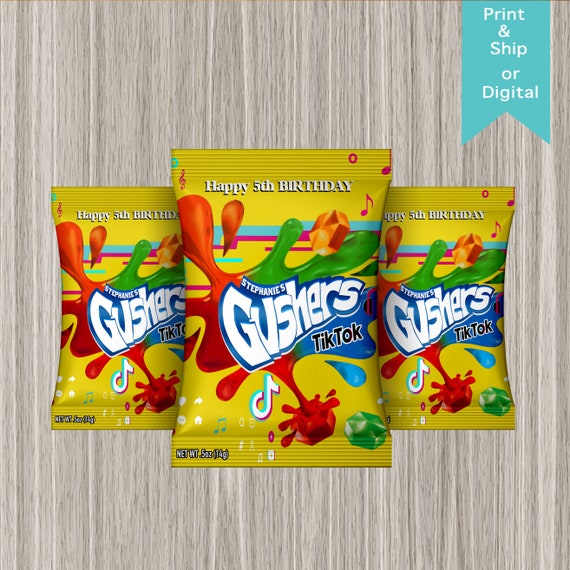 Music Theme Gusher Candy Snacks | tiktokTheme Favors | tiktok| | Printed | Digital Il_570xn