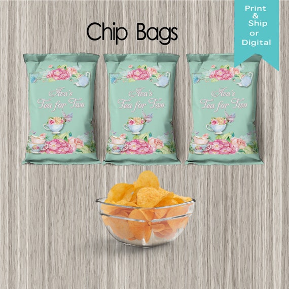 Tea Party Bags| Theme Favors | Summer Theme |Onderland Party | Printed | Digital Il_570xn