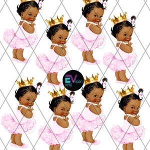 Princess Baby - Gold Crown - Candy Apple Toppers, party decor, baby shower, Cupcake Toppers (1 Dozen) - Cupcake topper, no picks