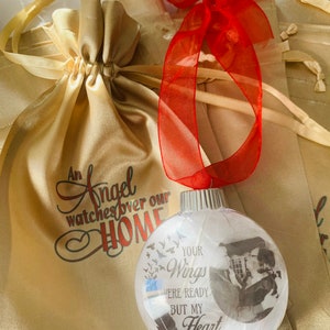 Floating Photo Memorial Ornament,  Baby&#39;s First Christmas, Holiday Ornaments, Memorial Ornament, In Loving Memory Ornament