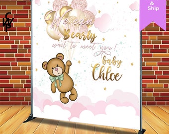 Fondo / banner del tema del globo de espera temprana, cualquier fondo de diseño / cumpleaños / baby shower, archivo impreso o digital