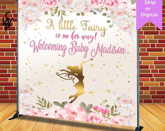 Fondo de hadas personalizado / banner, cualquier diseño / fondo de cumpleaños