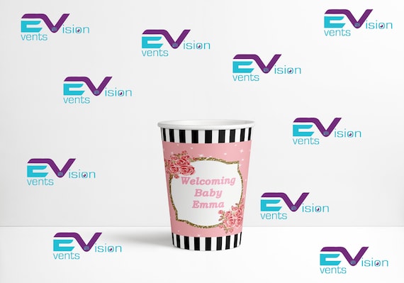 DIGITAL Custom hot/cold cup Wrapper Sleeve - Printable - Digital - Coffee Wrap/Baby Shower/Birthday/Wedding/retirement Il_570xn
