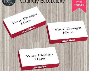 ¡Edite hoy, imprímalo hoy! Tema de la tarjeta de juego - Etiquetas de la caja de caramelo / Favores del tema / Fiesta de favores - Digital