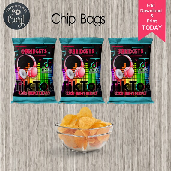 Edit today- Print it Today - Social Media - Chip Bags - Edit & Print TODAY Il_570xn