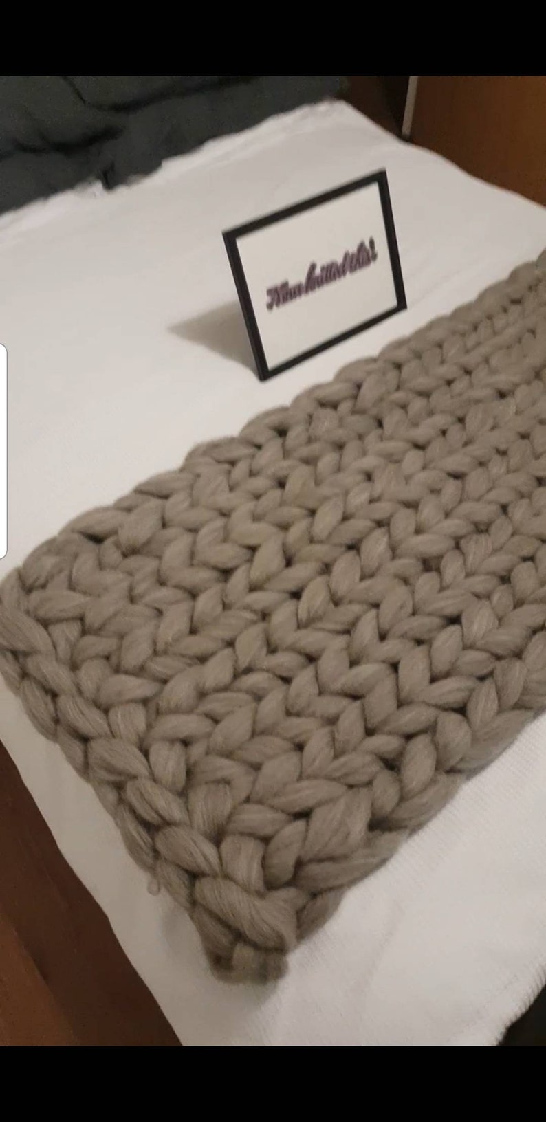 100 Merino Wool Chunky Blankets Weighted Blanket Natural Etsy