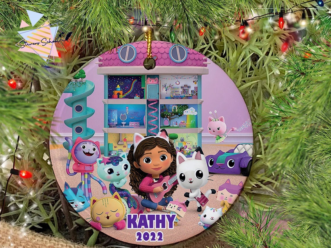 Personalized Gabby Gabby Ornament, Gabby's Dollhouse Ornament Designed
