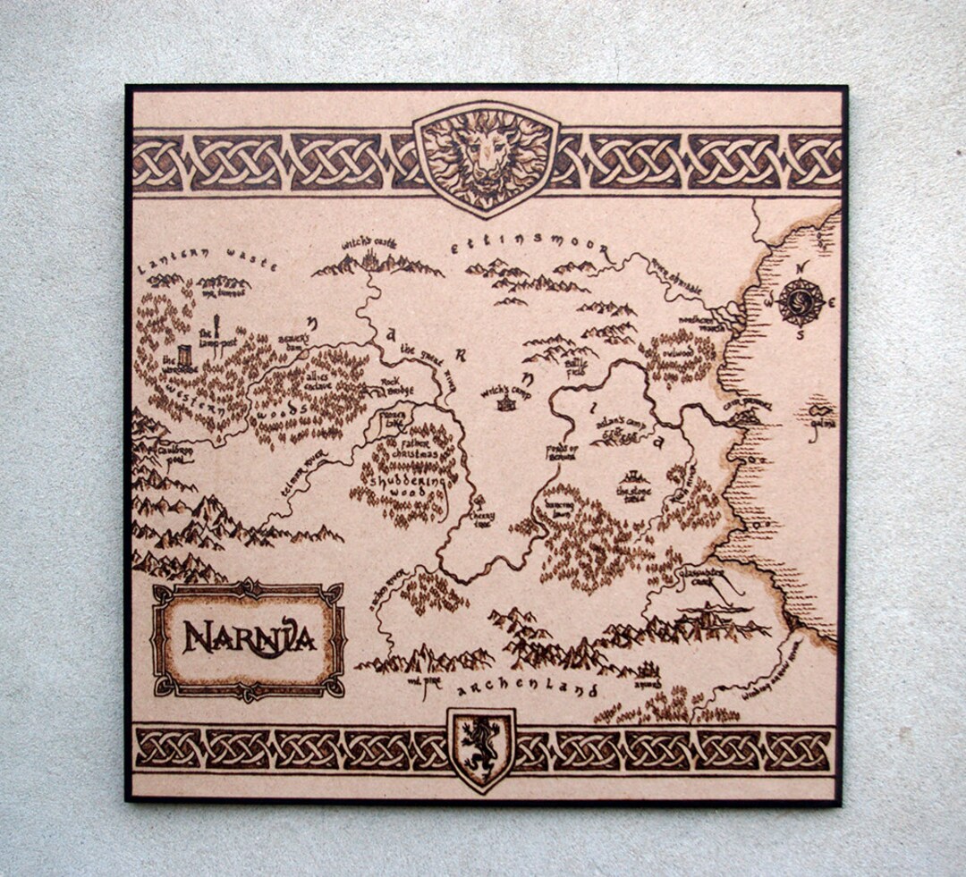 Narnia Inspired Map Pyrography Art - Etsy