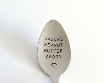 Peanut Butter Spoon With Your Name-Gift For Boyfriend-Father’s Day Gift-Dad Birthday-Unique Custom Gift That Lasts Forever-Can Be Used Daily