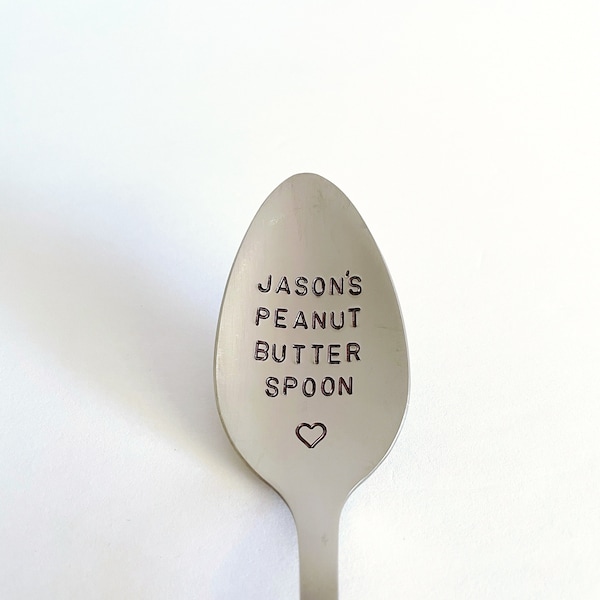 Cuchara de mantequilla de maní con tu nombre - Regalo para tu novio - Regalo para el Día del Padre - Cumpleaños de papá - Regalo único y personalizado que dura para siempre - Para usar a diario