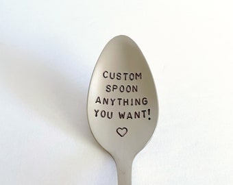 Custom Spoon With Anything You Want!-Mother’s Day-Anniversary-Boyfriend Gift-Unique Personalized Gift-Can Be Used Daily-High Quality