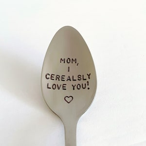 Mom's Cereal Spoon-Or YOUR Name-Mothers Day Gift-Mom Birthday Day-Best Friend-Unique Gift That Lasts Forever-Can Be Used Daily-Custom Spoon image 5