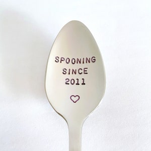 Spooning Since-Your Date-Valentines day-5th or 11th Anniversary Gift-Boyfriend Gift-Unique Personalized Gift-Can Be Used Daily-High Quality-
