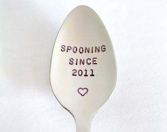 Spooning Since-Your Date-Valentines day-5th or 11th Anniversary Gift-Boyfriend Gift-Unique Personalized Gift-Can Be Used Daily-High Quality-