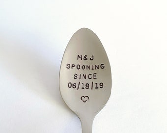 Spooning Since-Your Initials and Date-Valentine’s-Boyfriend Gift-11th Anniversary-Unique Personalized Gift-Can Be Used Daily-High Quality