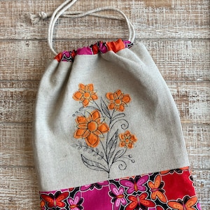 Reversible Drawstring Bag Pattern, Instant Download, PDF sewing pattern, DIY Sewing, Travel Bag, Gift Bag, Shoe Bag, Project Bag