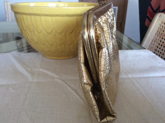Gold Lame' Evening Clutch - image 5
