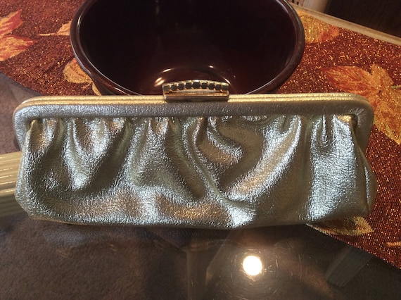 Gold Lame Evening Clutch - image 1