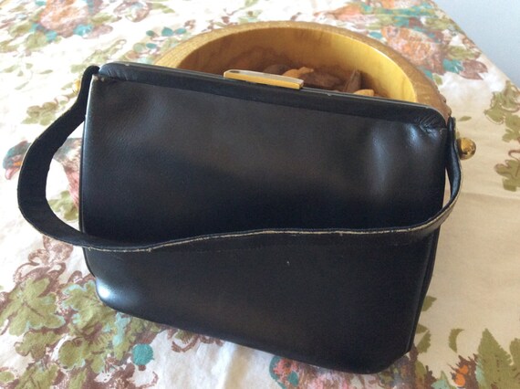 Vintage 1950's Black American Modes Handbag - image 3