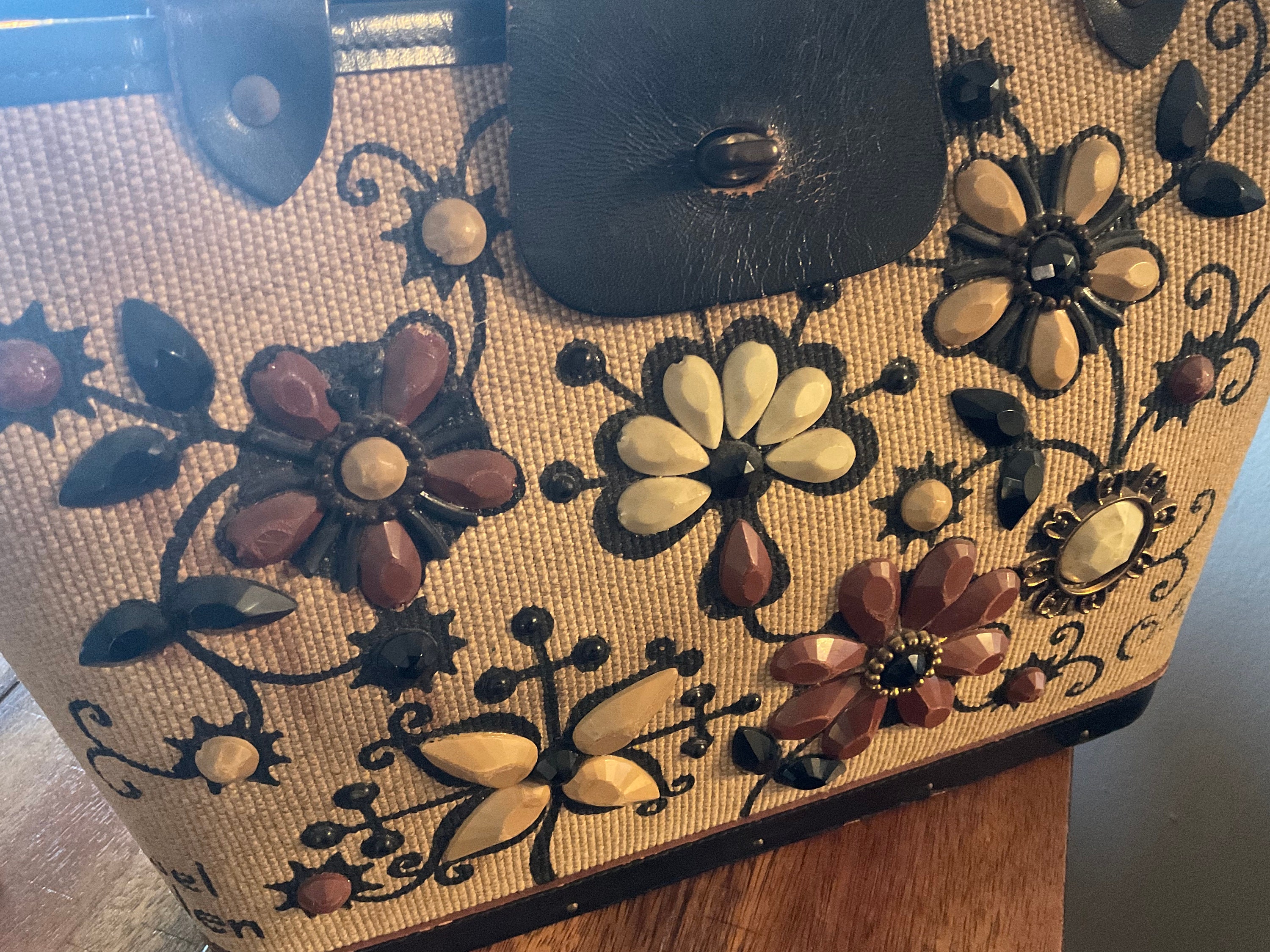Enid Collins エニッドコリンズ　Jewel garden Enid Collins Vintage Handbag Titled Jewel Garden - Etsy