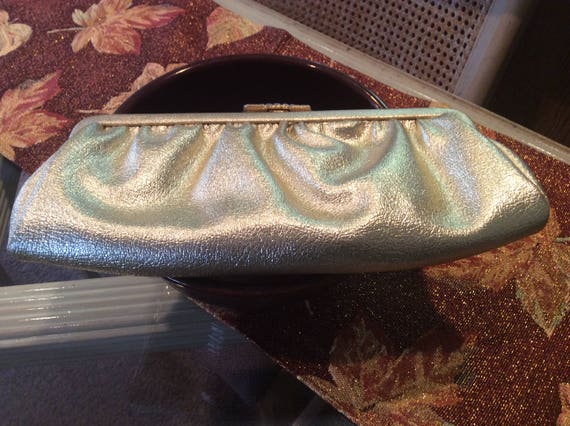 Gold Lame Evening Clutch - image 5