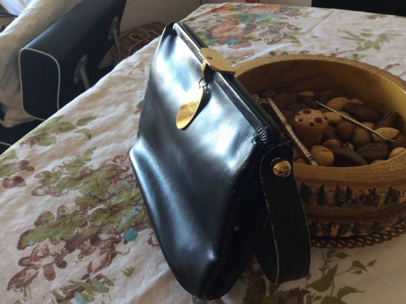 Vintage 1950's Black American Modes Handbag - image 2