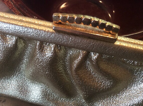 Gold Lame Evening Clutch - image 3