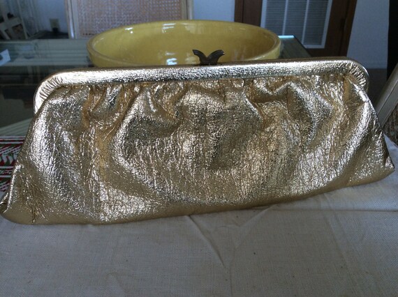 Gold Lame' Evening Clutch - image 1