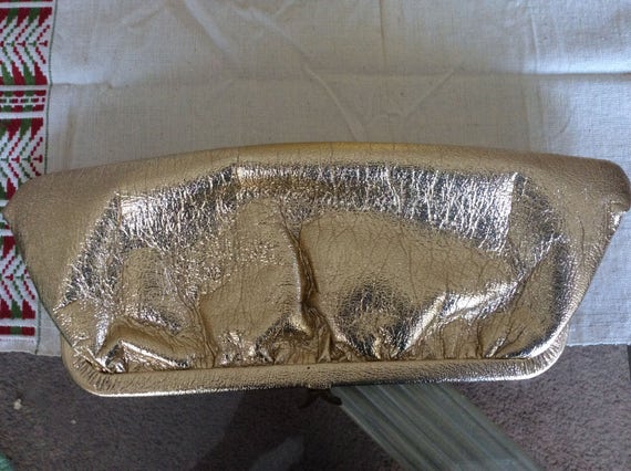 Gold Lame' Evening Clutch - image 4