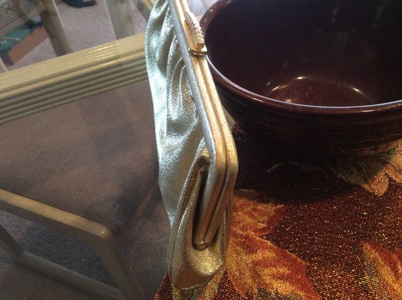 Gold Lame Evening Clutch - image 2
