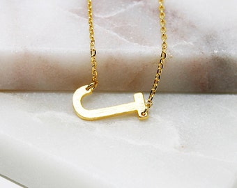 J Necklace - Etsy