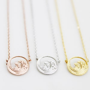 Bold Ocean Wave Pendant – Surfer Jewelry – Sea Lover Gift
