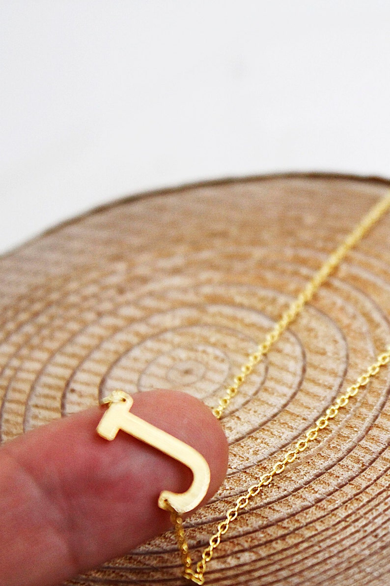 J Necklace Gold ' J ' Necklace Gold Initial Necklace Etsy