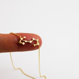 Scorpio Constellation Necklace – Scorpius Zodiac Pendant in Gold, Silver, or Rose Gold – Astrology Necklace – Scorpio Gift for Her