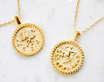 Zodiac Necklace Gold Zodiac Necklace Zodiac Constellation Birth signs necklace