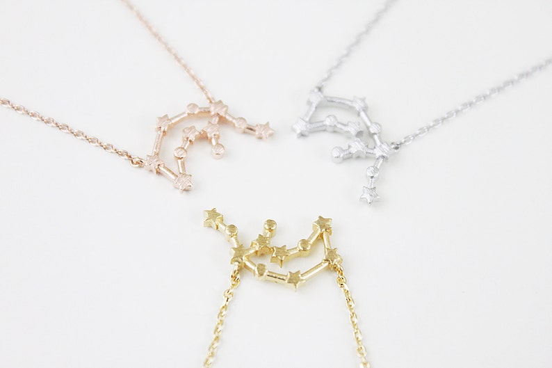 aquarius constellation necklace