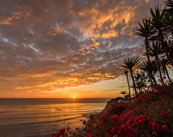 Final Moments of the Day Beautiful Coastal Sunset Fine Art Print, Artist Signed | Pacific Ocean Views Palos Verdes, California