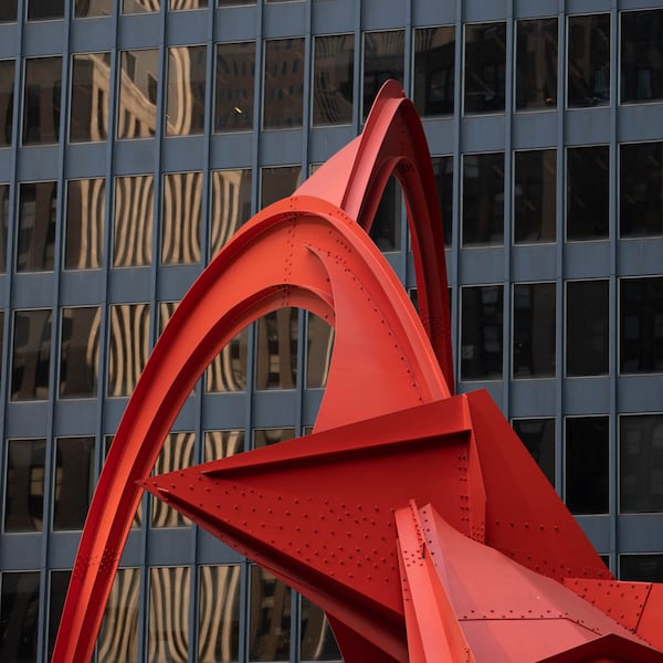 Calder Flamingo Chicago Urban Abstract Fine Art Photographic Print, Artist Signed | Architectural Details and Abstracts