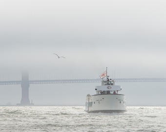 San Francisco Bay Red and White Fleet Tour Fine Art Photographic Print, Artist Signed | Golden Gate Bay