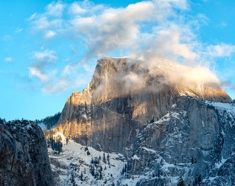 Half Dome Illuminated Yosemite National Park Fine Art Print, Artist Signed | American West Series | Yosemite National Park