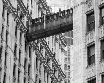 Wrigley Building Walkway Urban Abstract Fine Art Photographic Print, Artist Signed | Architectural Details and Abstracts