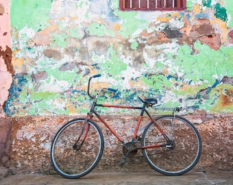 Bicycle in Trinidad Cuba Urban Art Series Fine Art Print, Artist Signed | Bicycle Trinidad Cuba