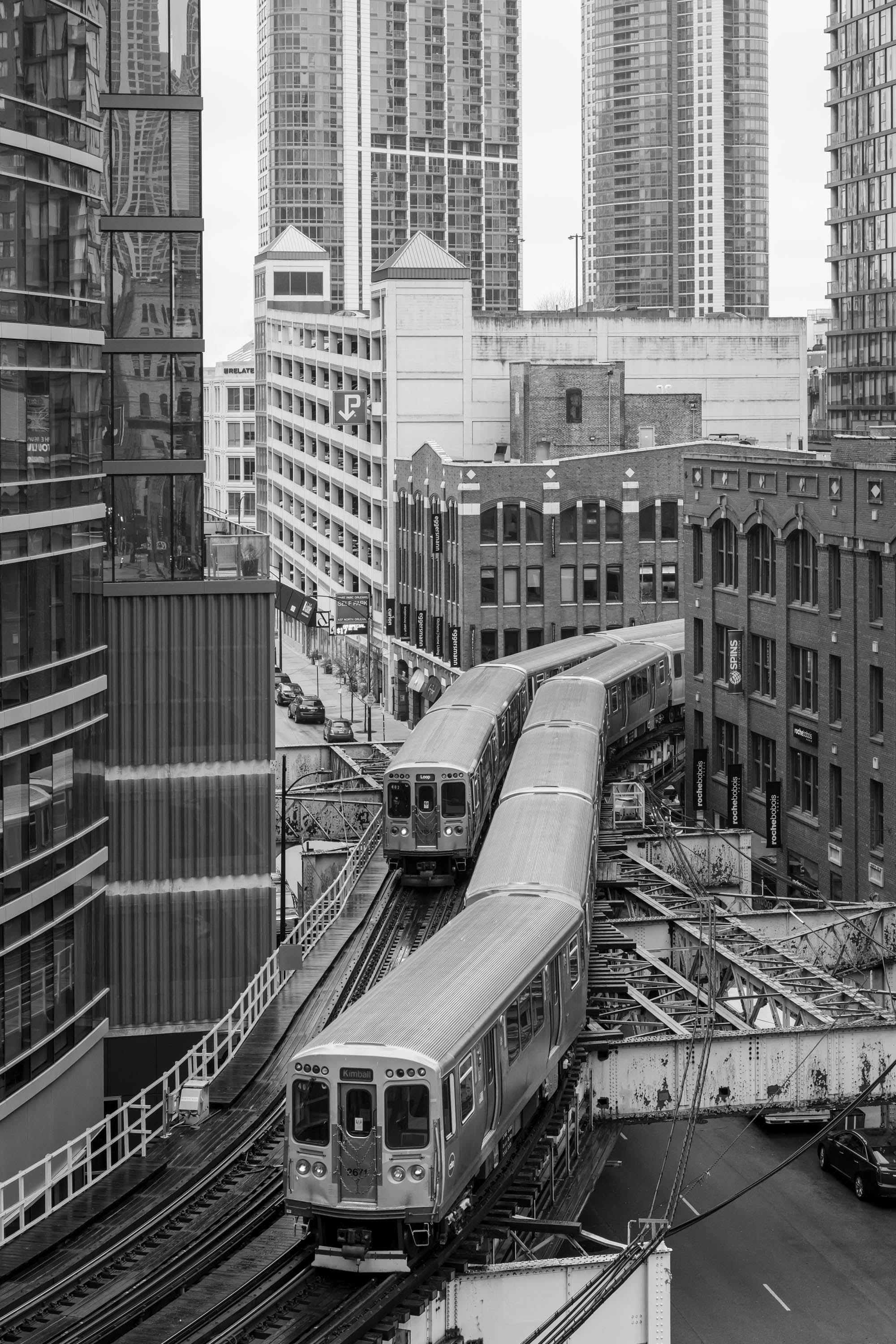 Chicago 'L' Train S-curve Architectural Fine Art Print (artist Signed ...