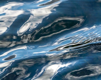 Snake River Blue Sky Reflections Jackson Wyoming Fine Art Print, Artist Signed | Abstract River Photography