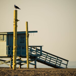 Calm Morning Light at Sunrise with Manhattan Beach Pier Print with Mat, Hand-Signed by Artist | Manhattan Beach California