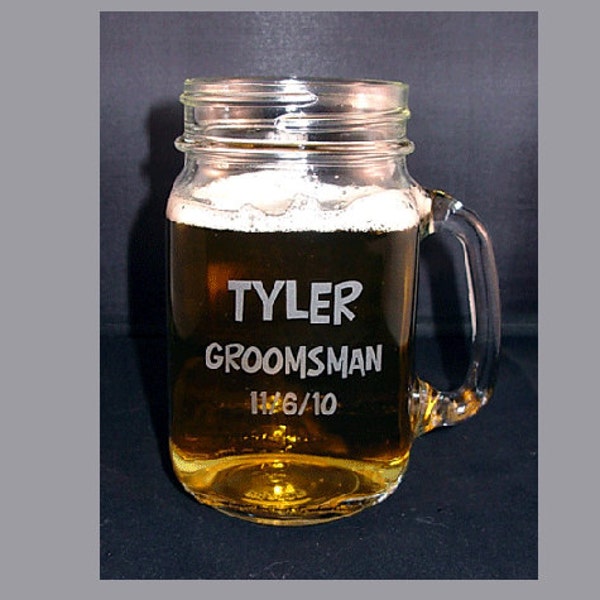 Engraved Mason Jar Etsy