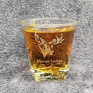 Engraved Whiskey Glass, Inverness Double Old Fashioned, Personalized Rocks Glass, Five Sided Whiskey Glass, Custom Scotch Glass